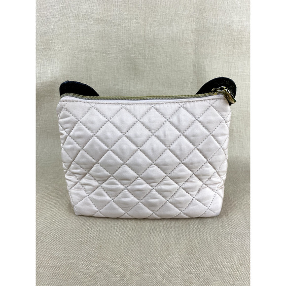 Betsey Johnson Pink Quilted Kitty Cat Zip Makeup Bag - Picture 3 of 7